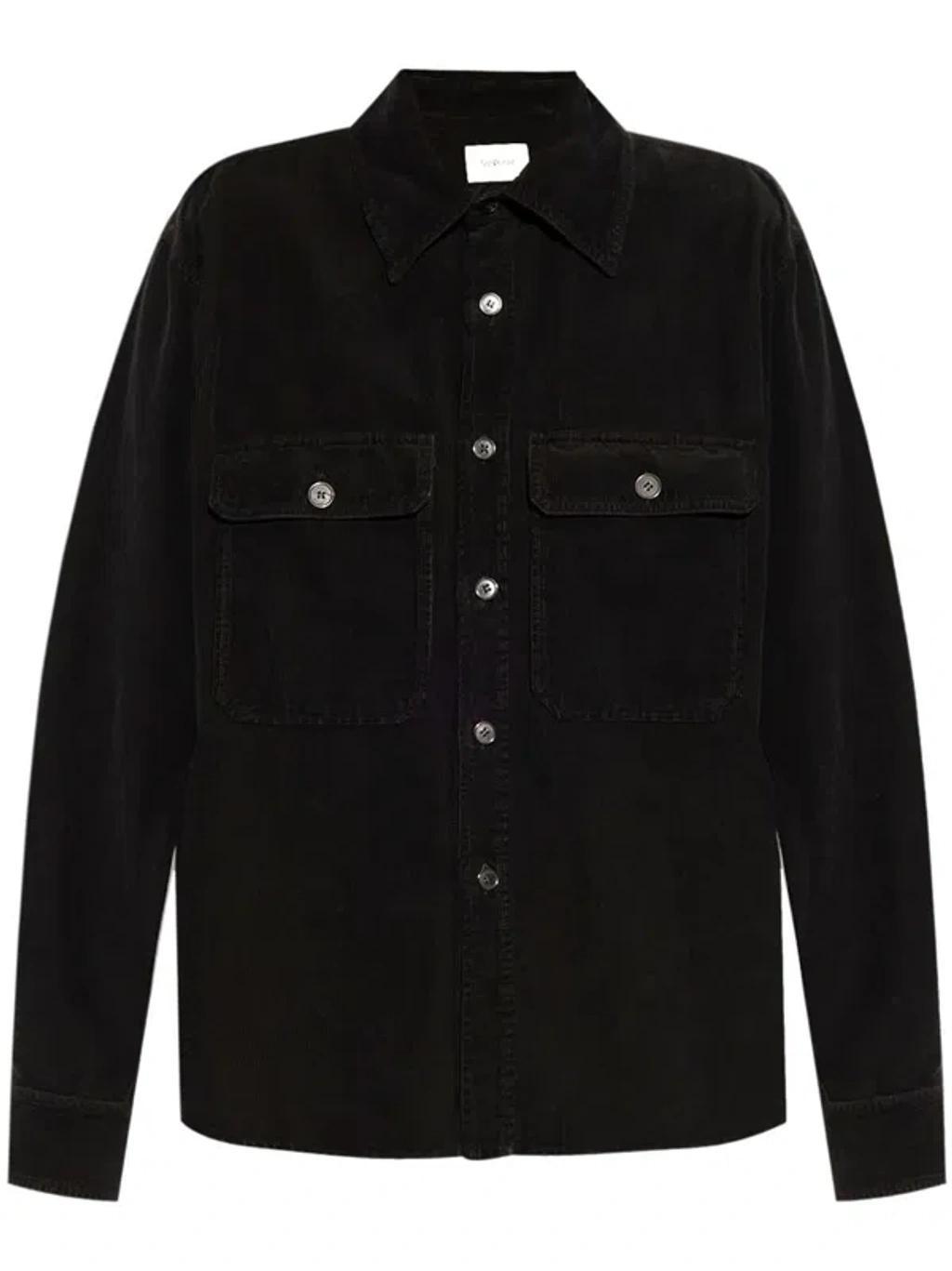 Cotton Shirt In Black   Product Image