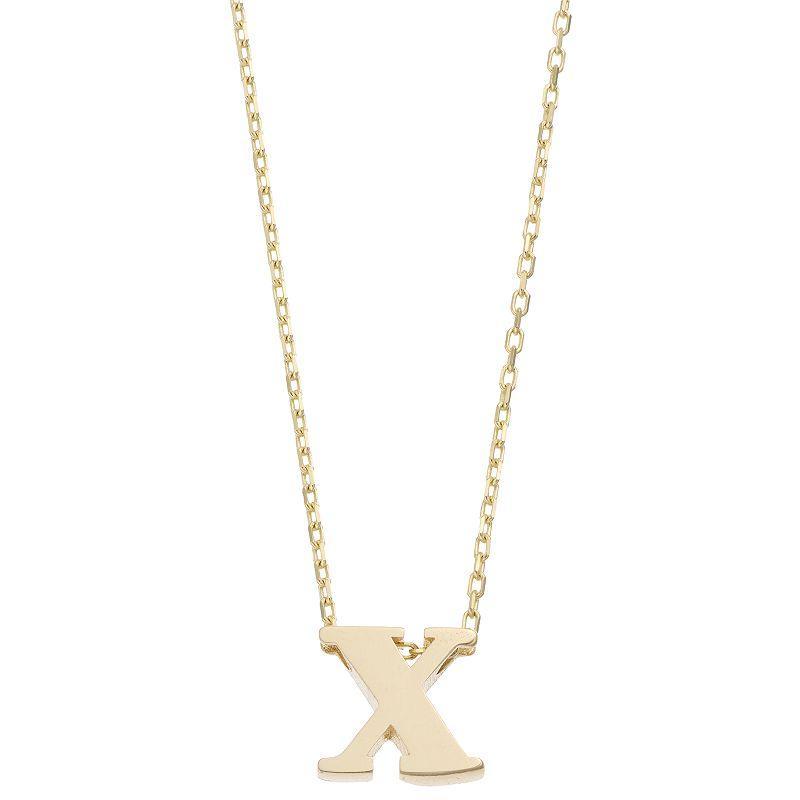 Au Naturale 14k Gold Initial Pendant Necklace, Womens Product Image