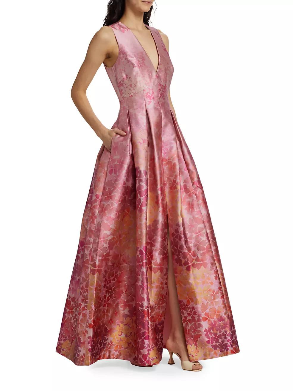 Brooke Printed Mikado Gown Product Image