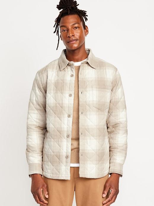 Quilted Button-Down Shacket Product Image