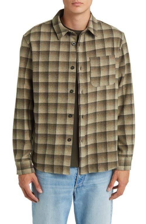 A. P.C. Trek Check Wool Blend Button-Up Shirt Product Image