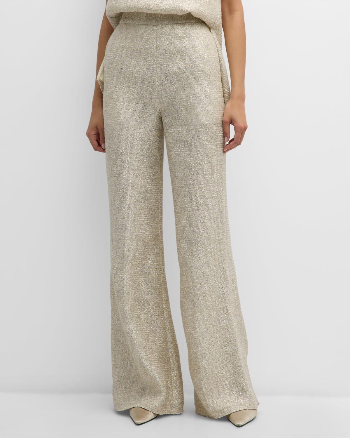 Womens Bettina Metallic Tweed Pants Product Image