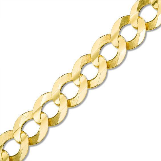 Men's 7.0mm Curb Chain Bracelet in Solid 14K Gold - 8.5" Product Image