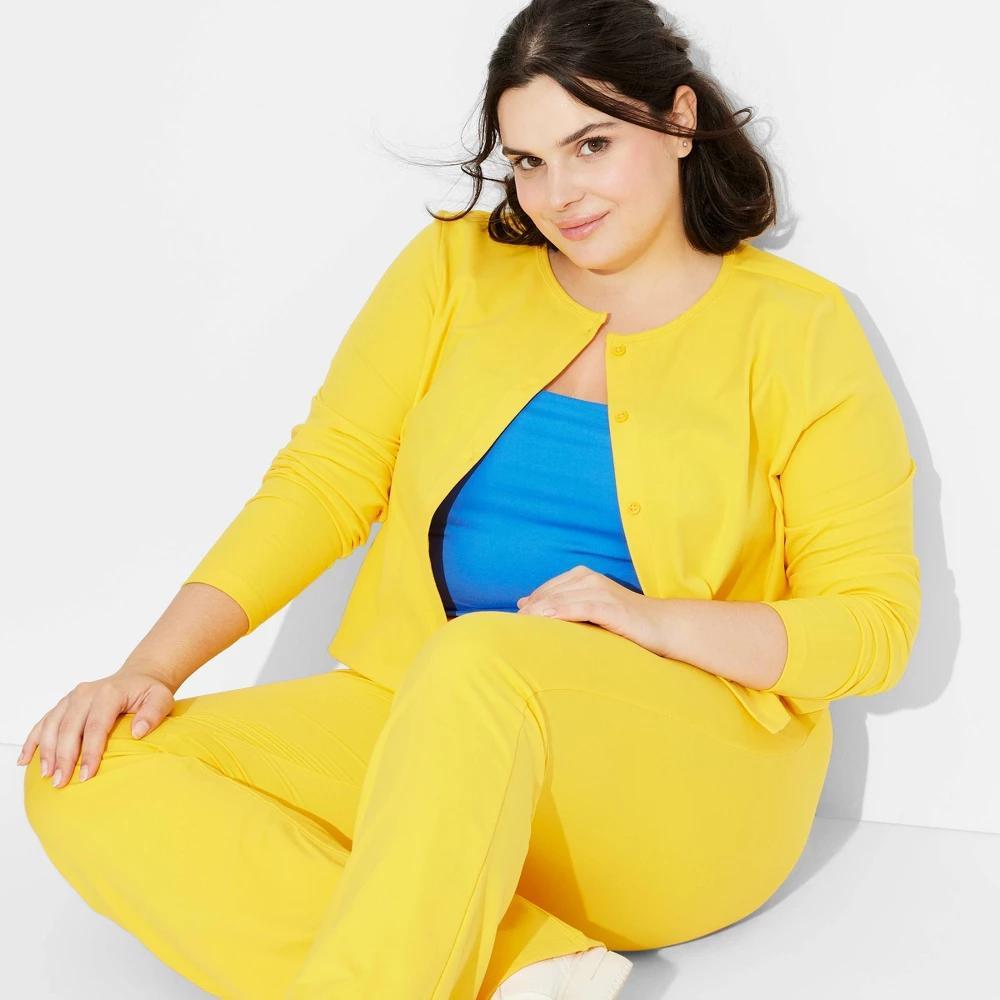 Womens Game Day Cardigan - Wild Fable Yellow 4X Product Image