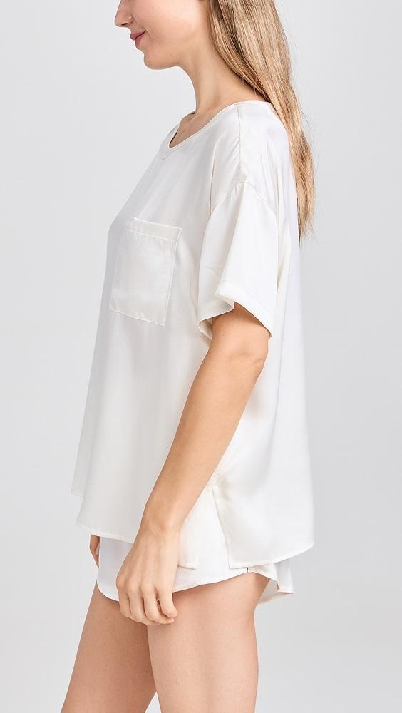 Lunya Washable Silk Tee Short Set | Shopbop Product Image