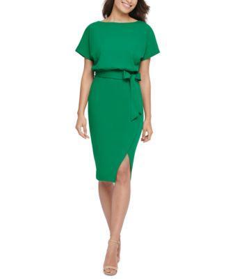 kensie Blouson Wrap Dress Product Image