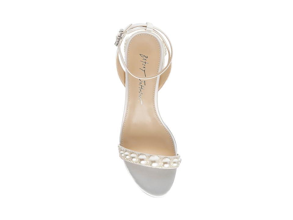 Betsey Johnson Womens Tina Pearl Block Low Evening Heels Product Image