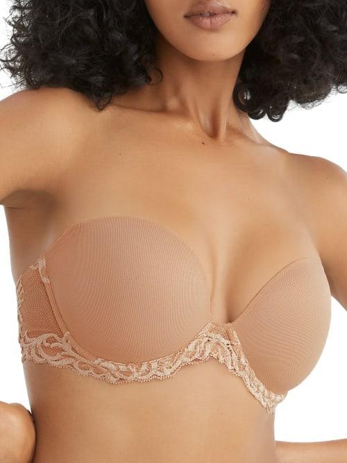 Womens Feathers Plunge Strapless Bra Product Image