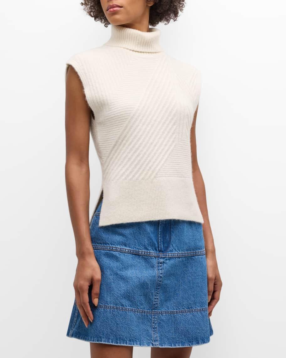 Aaron Alpaca Knit Sleeveless Turtleneck Sweater Product Image