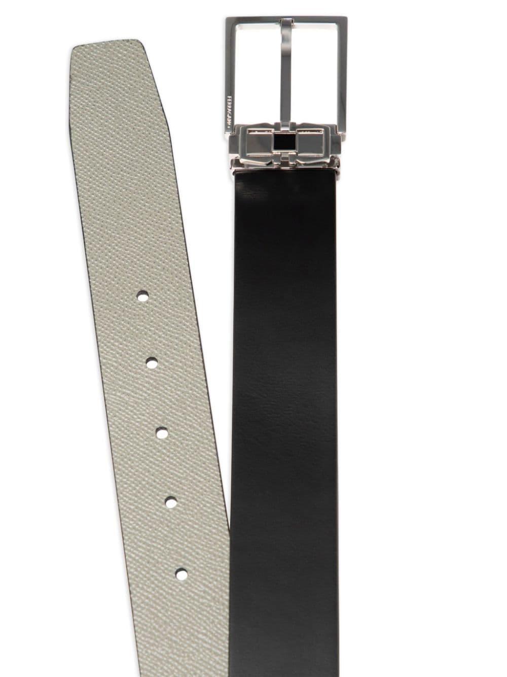 Reversible Leather Belt In Black Product Image