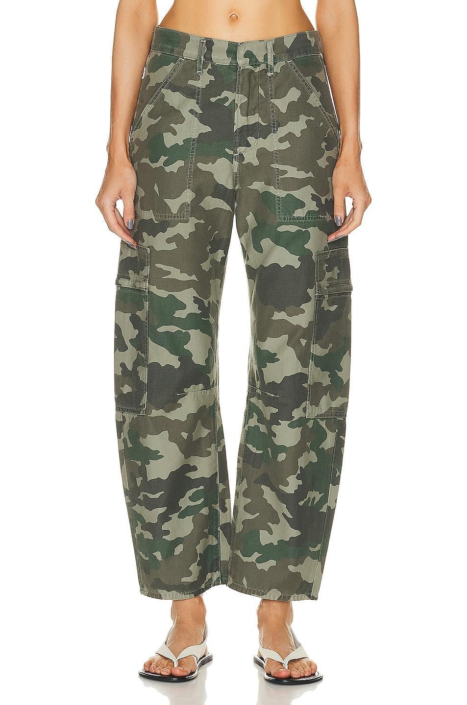 Citizens of Humanity Marcelle Camo Print Low Rise Barrel Cargo Pants product image