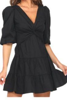 Black Poplin Dress Product Image