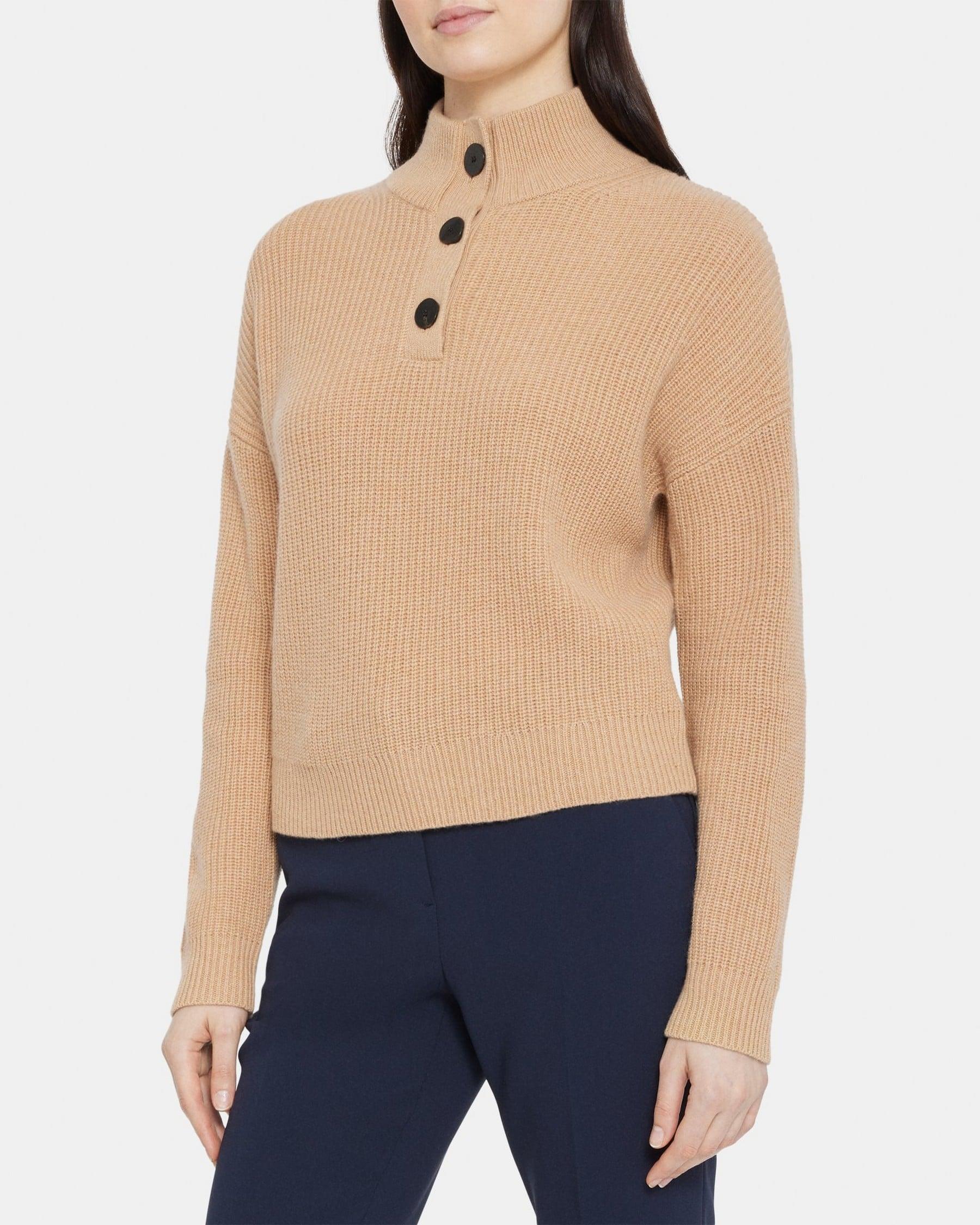 Half-Button Sweater in Wool-Cashmere Product Image