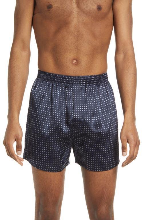 Mens Dot-Print Silk Boxers Product Image