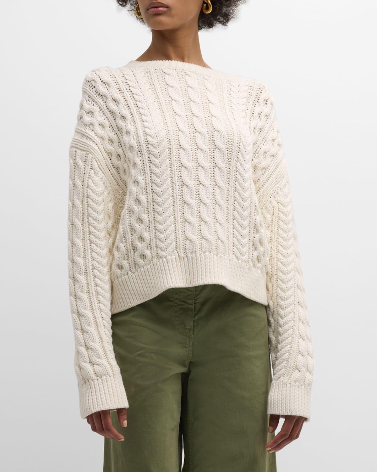 Rory Cable Open-Weave Cotton Sweater product image