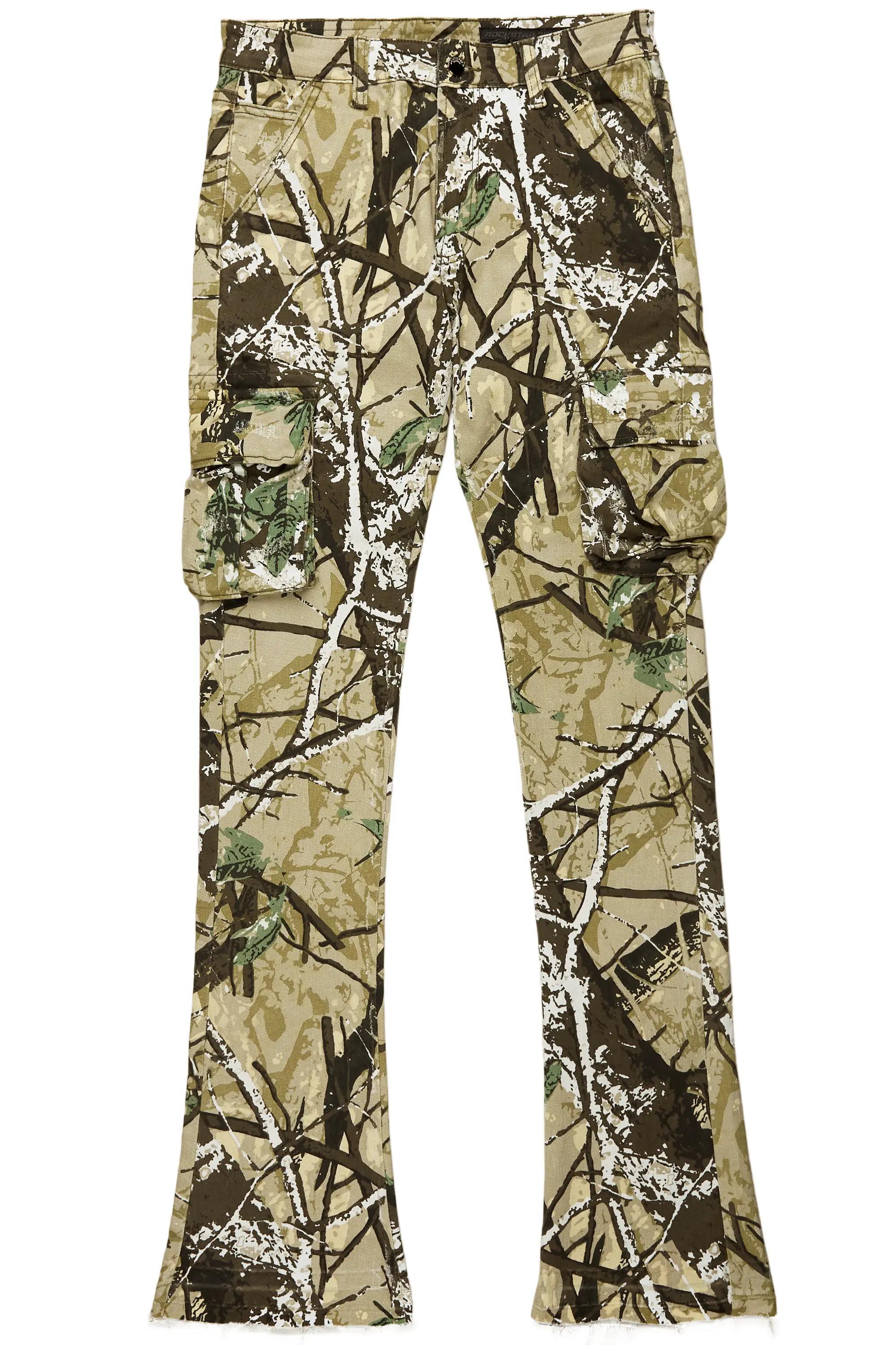 Kirrem Tree Camo Stacked Flare Jean Male Product Image