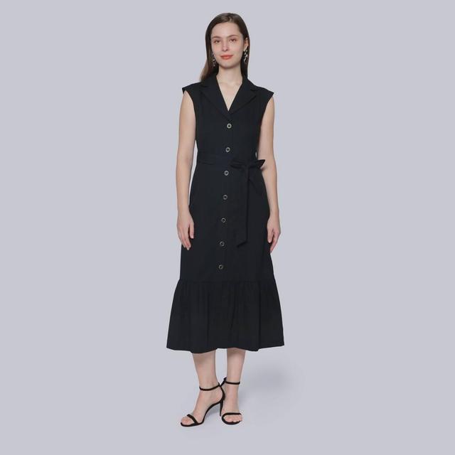 Womens Midi Shirtdress - A New Day Black XXL Product Image