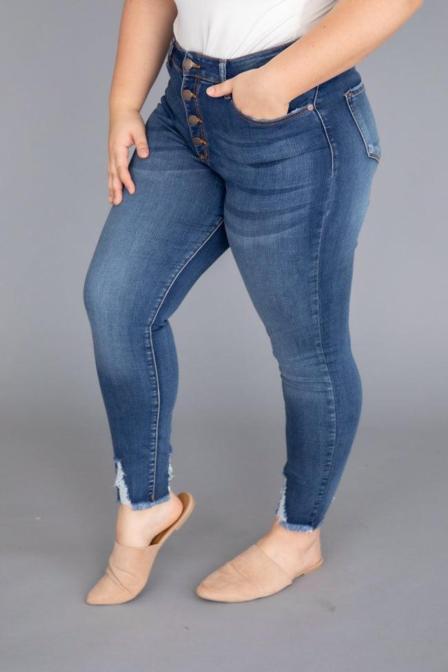 Gianna Distressed Medium Wash Jeans FINAL SALE Product Image