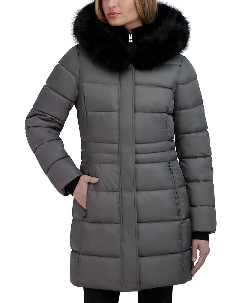 Tahari Dana Quilted Hooded Coat Product Image