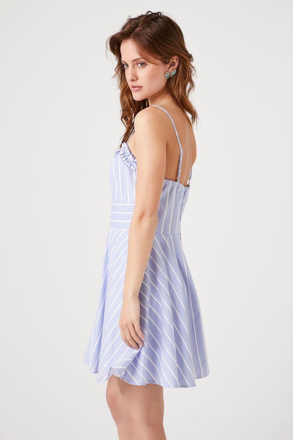 Striped Poplin Fit & Flare Dress | Forever 21 Product Image