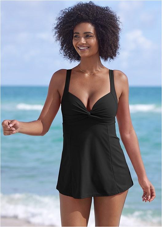 Fit And Flare Swim Dress Product Image