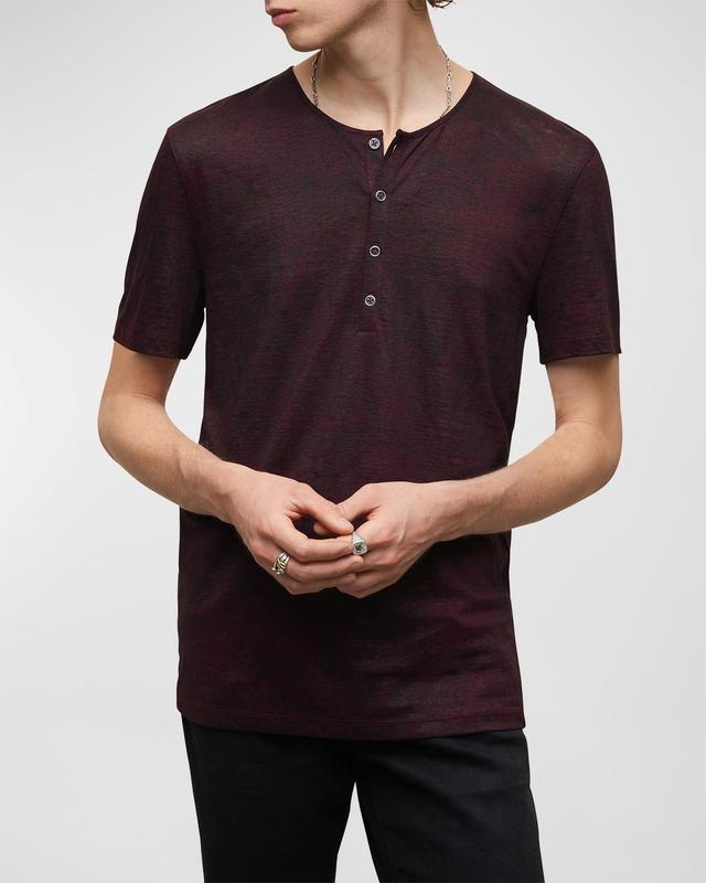 Mens Torrance Linen Henley T-Shirt Product Image