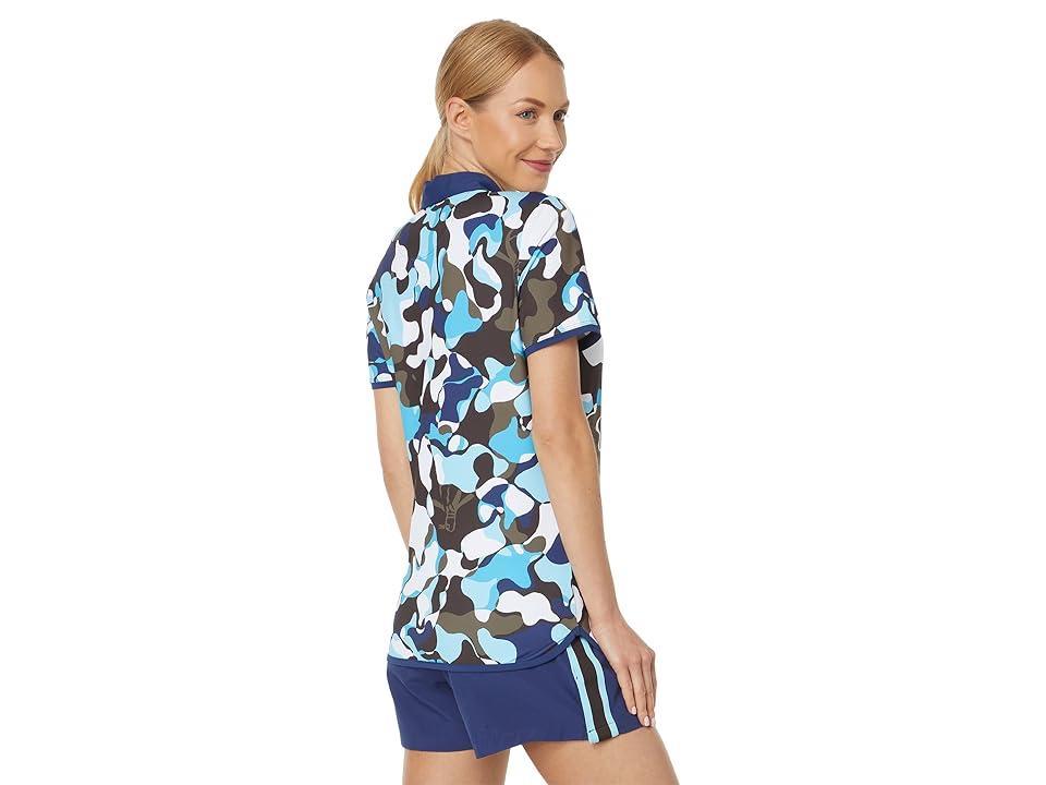 Original Penguin Golf Abstract Printed Polo with Curved Hem (Ristretto) Women's Clothing product image