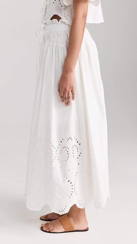 Moon River Eyelet Midi Skirt | Shopbop Product Image