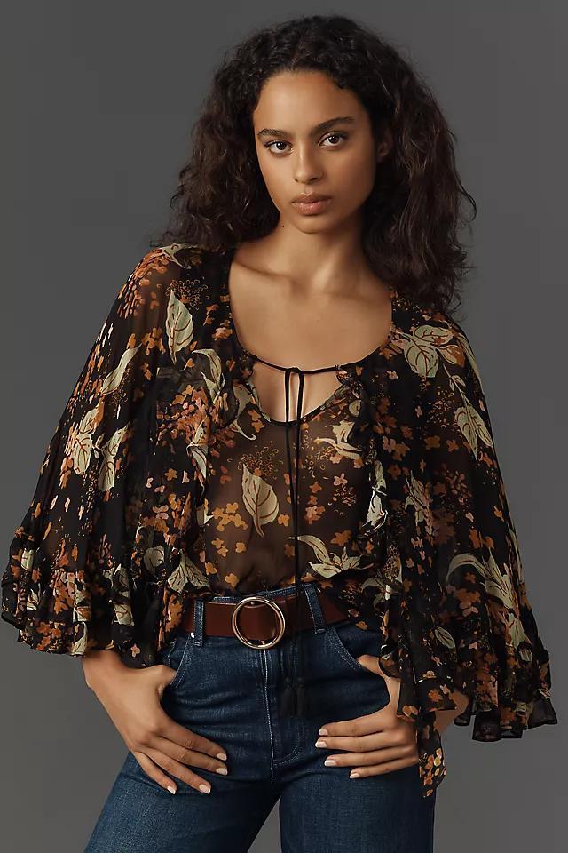 Plenty by Tracy Reese Sheer Printed Blouse Product Image