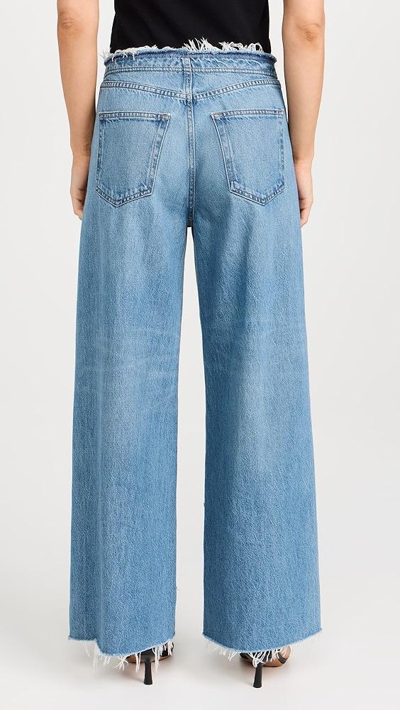 FRAME Le Low Baggy Wide Leg Cut Off Jeans | Shopbop Product Image