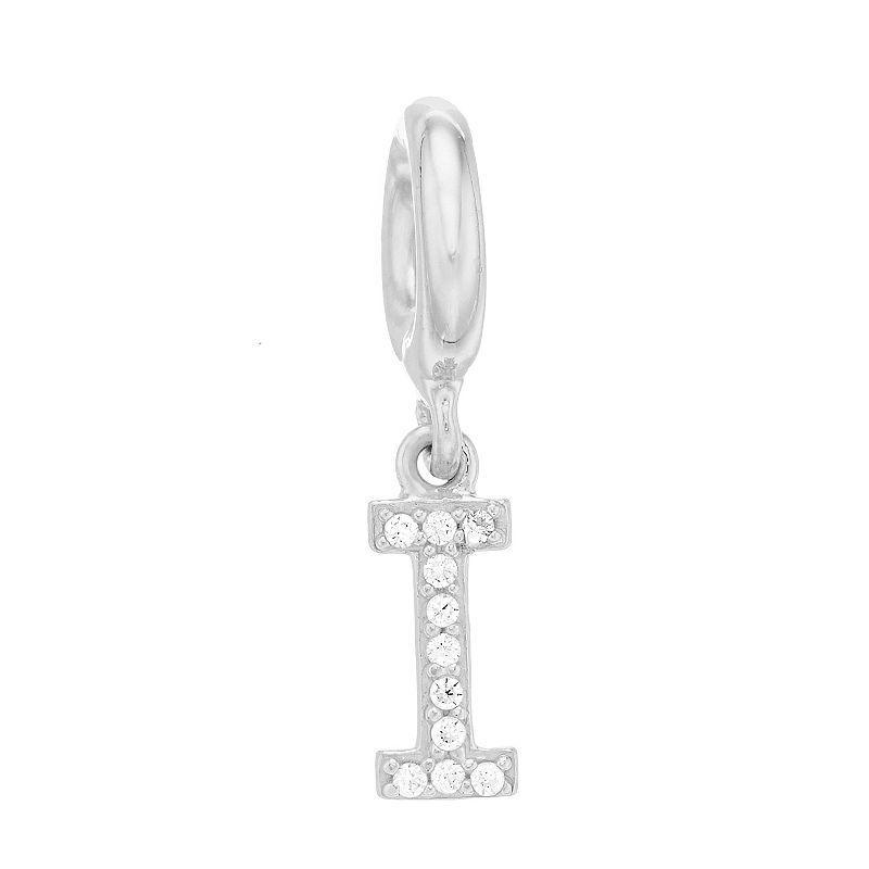 SIRI USA by TJM Sterling Silver Cubic Zirconia Initial Charm, Womens Product Image