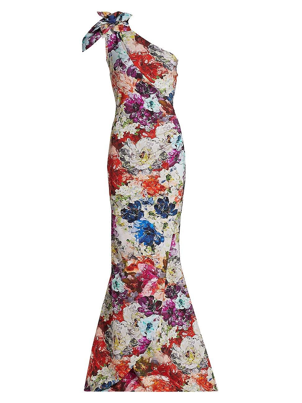 Womens Gosia Floral One-Shoulder Gown Product Image