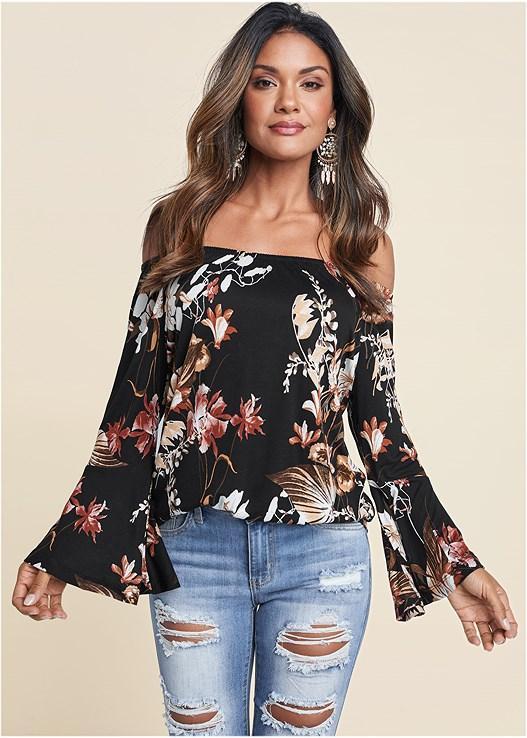 Off-The-Shoulder Floral Top Product Image