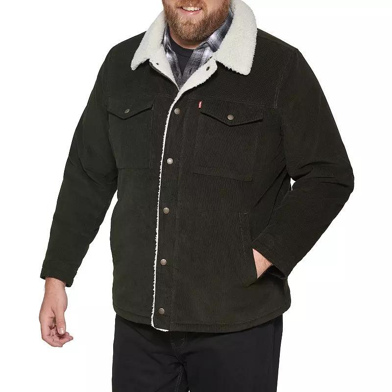 Big & Tall Levis Classic Corduroy Sherpa-Lined Trucker Jacket, Mens Product Image