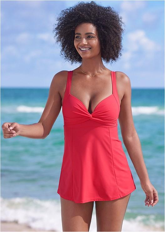 Fit And Flare Swim Dress Product Image