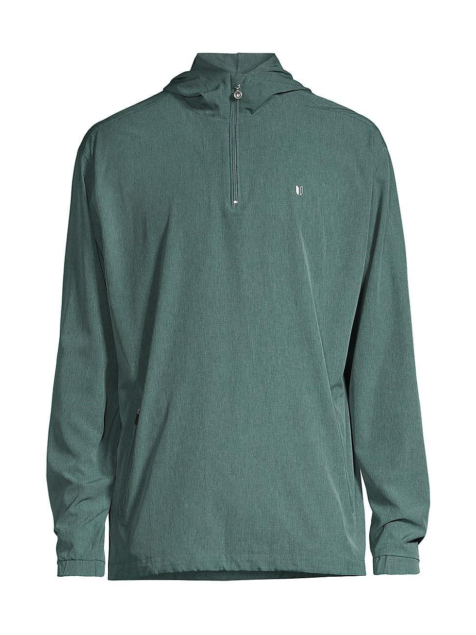 Mens Half-Zip Hooded Jacket Product Image