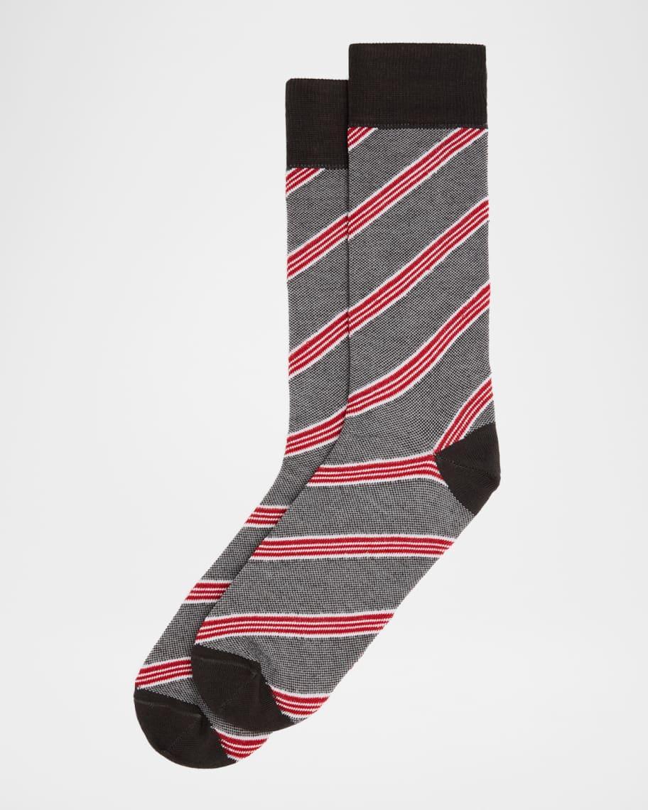 Men's Diagonal Birdseye Crew Socks Product Image