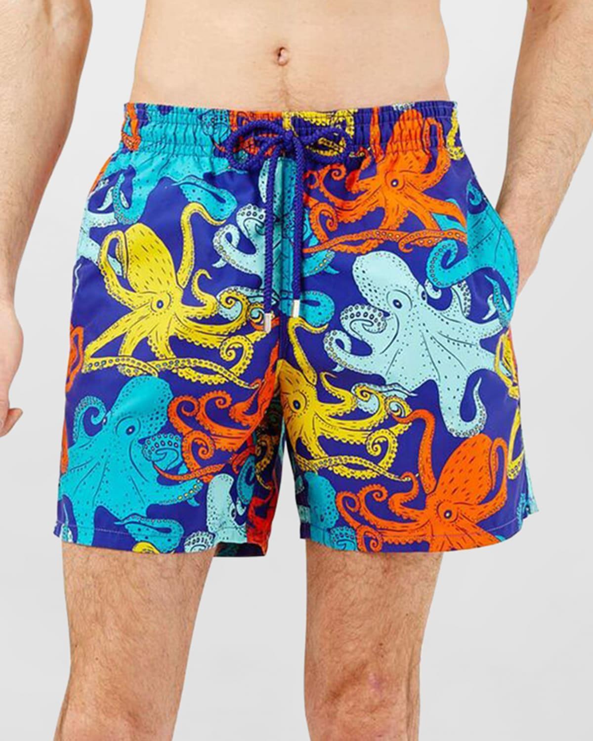 Mens Moorea Octopus-Print Swim Trunks Product Image