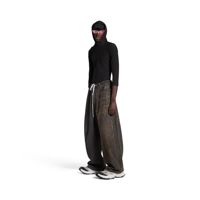 Hybrid Baggy Pants in Dark Brown Product Image