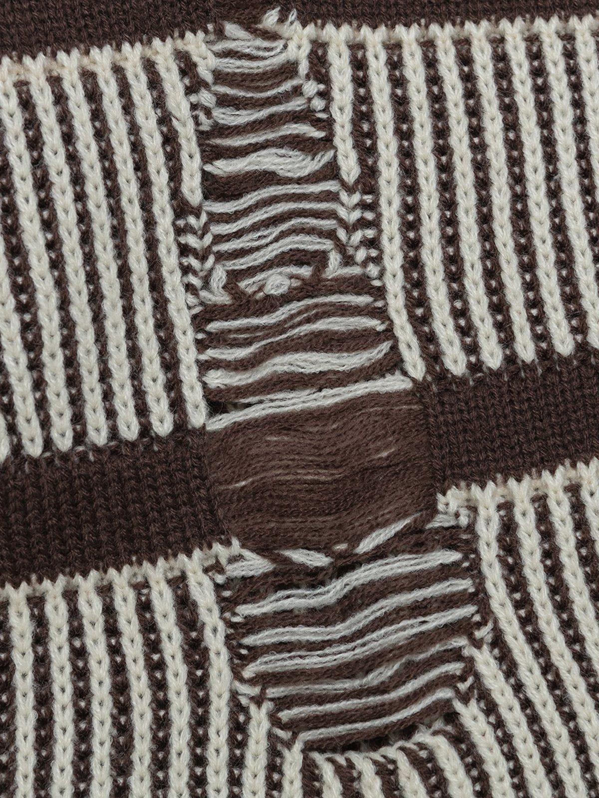 Aelfric Eden Vintage Stripe Distressed Sweater Product Image