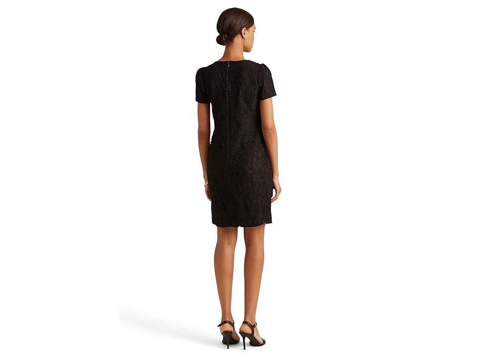 Lauren Ralph Lauren Puff-Sleeve Lace Cocktail Dress Women's Dress Product Image