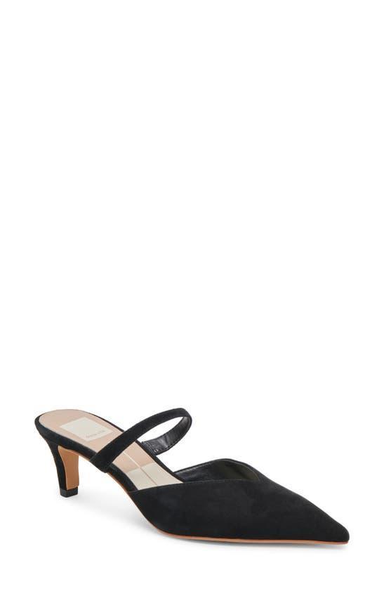 Kanika Kitten Heel Pump In Onyx Suede Product Image