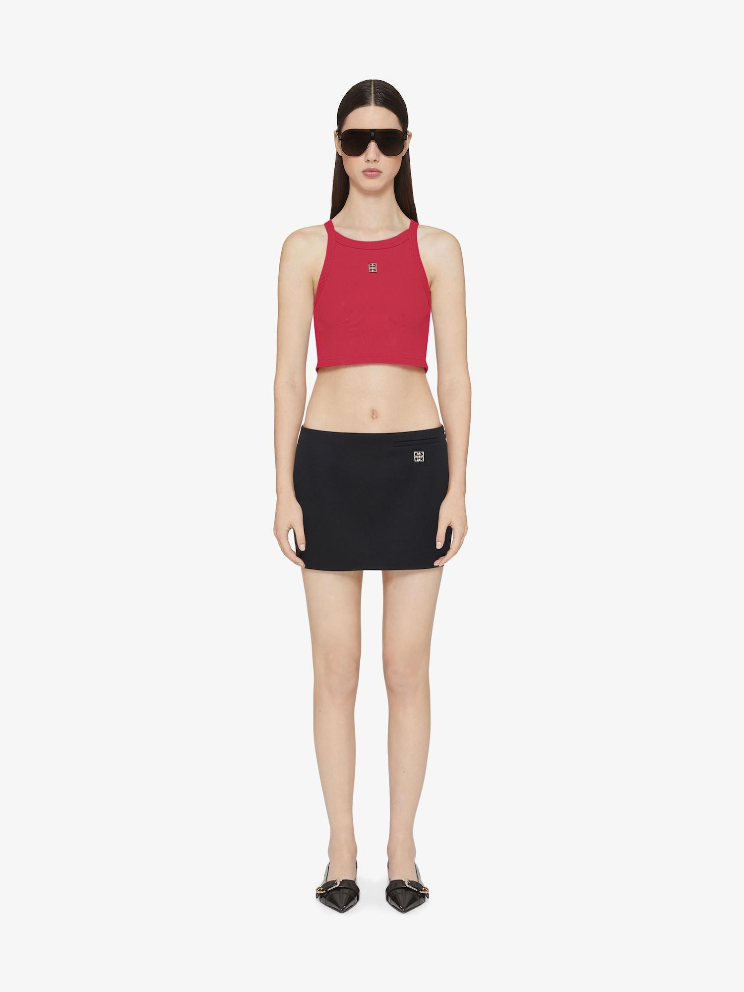 Cropped tank top in cotton with 4G detail product image