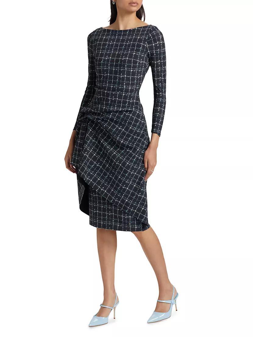 Alula Check Knotted Sheath Dress Product Image