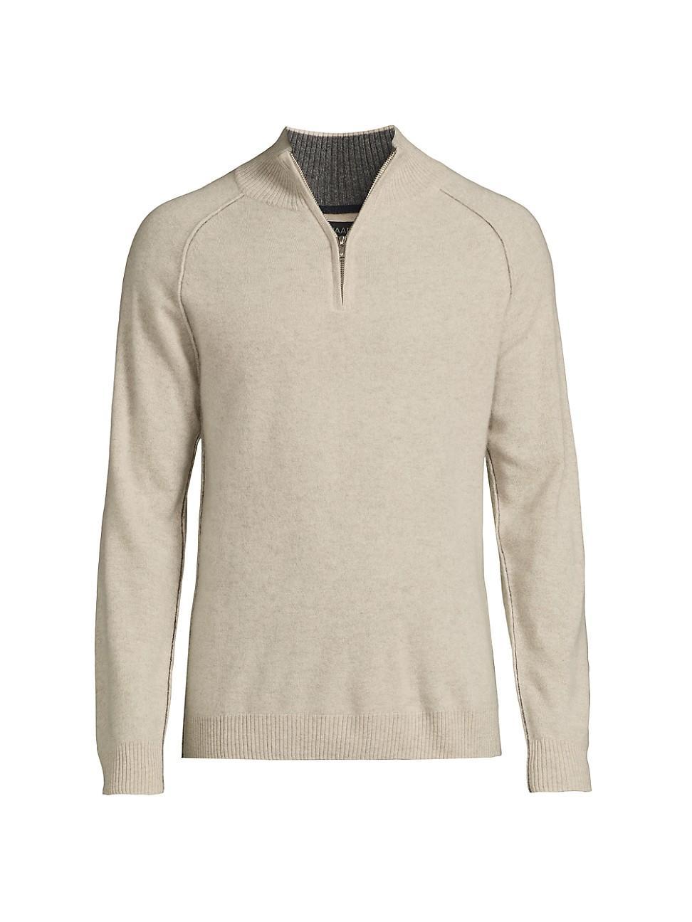 Mens Cashmere Quarter-Zip Sweater Product Image