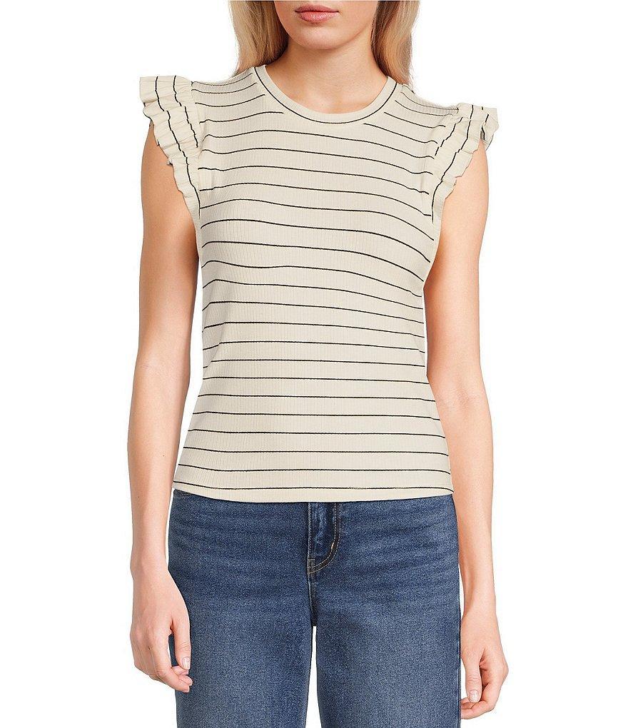 Evolutionary Ruffle Short Sleeve Knit Top product image