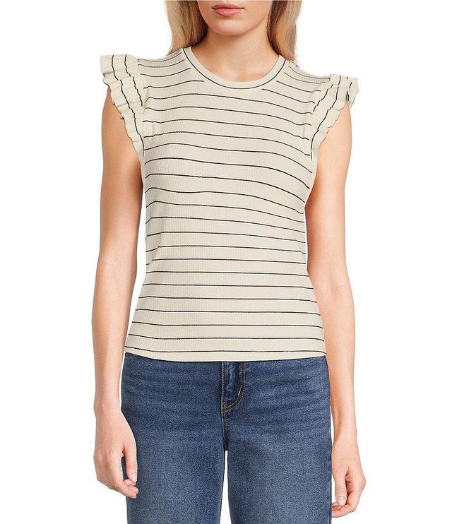 Evolutionary Ruffle Short Sleeve Knit Top Product Image