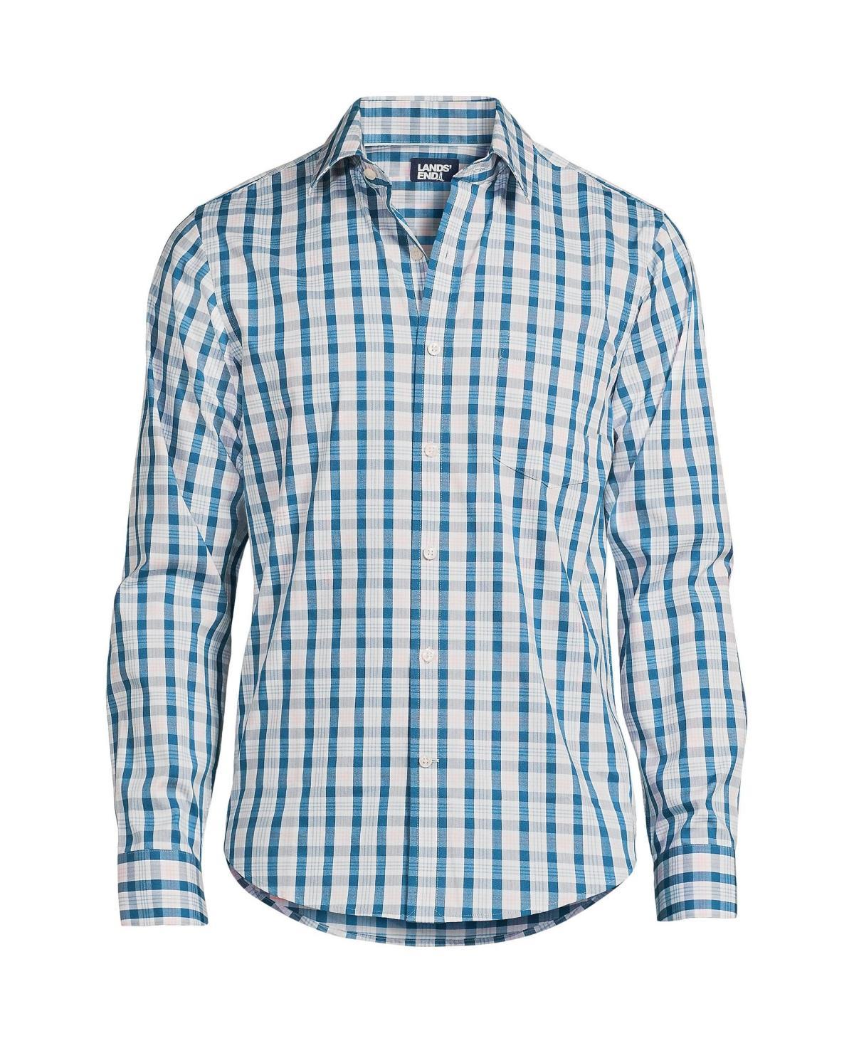 Mens Lands End Traditional Fit Travel Button-Down Shirt Product Image