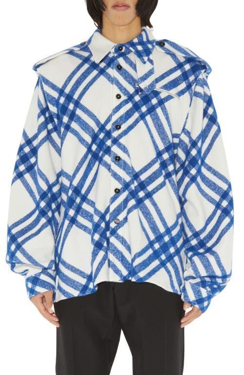 burberry Check Wool & Alpaca Blend Overshirt Product Image