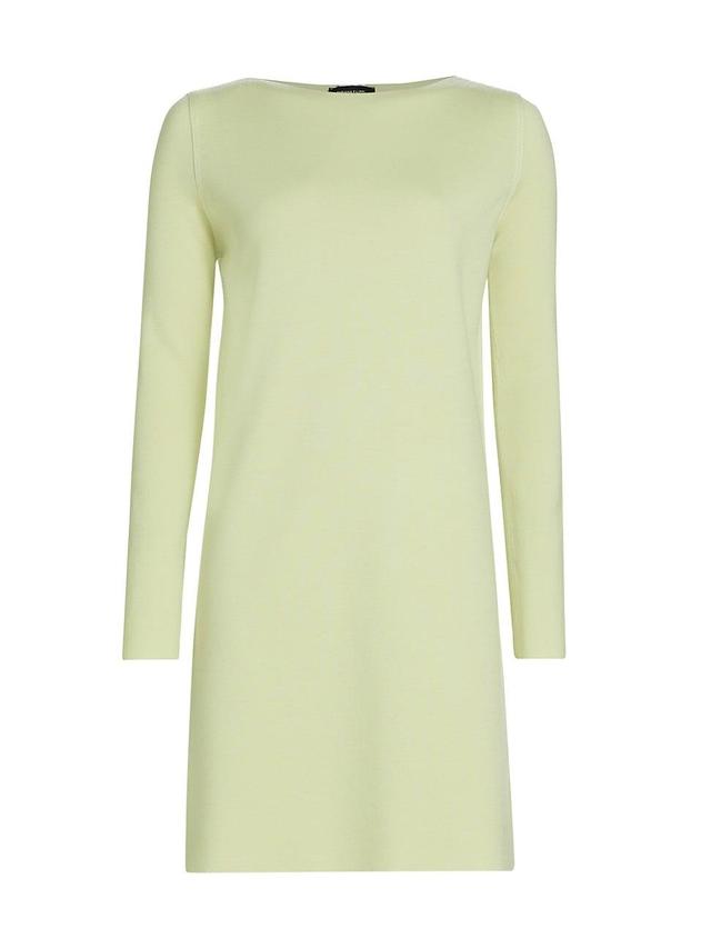 Womens Wool Long-Sleeve Sheath Dress Product Image